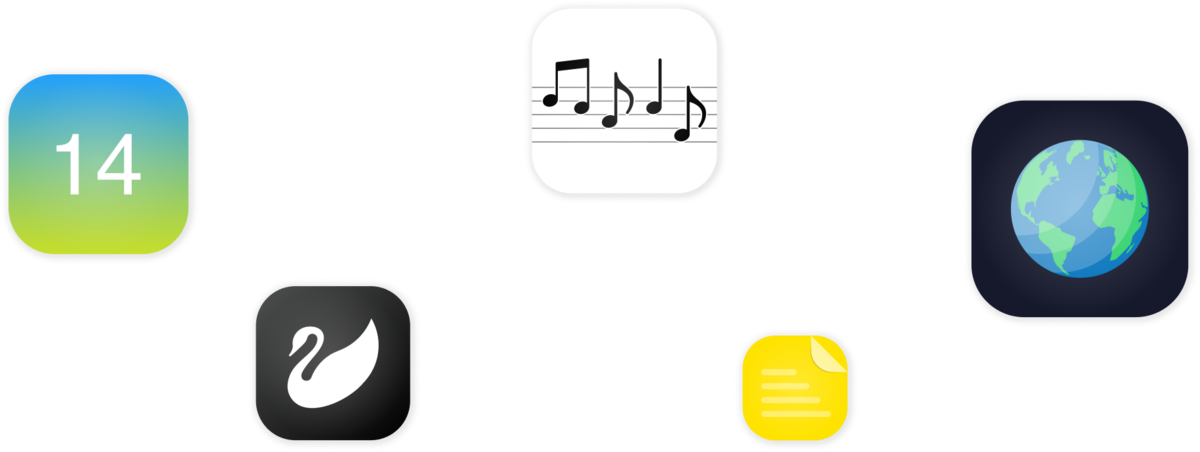 Mozart software app icons
